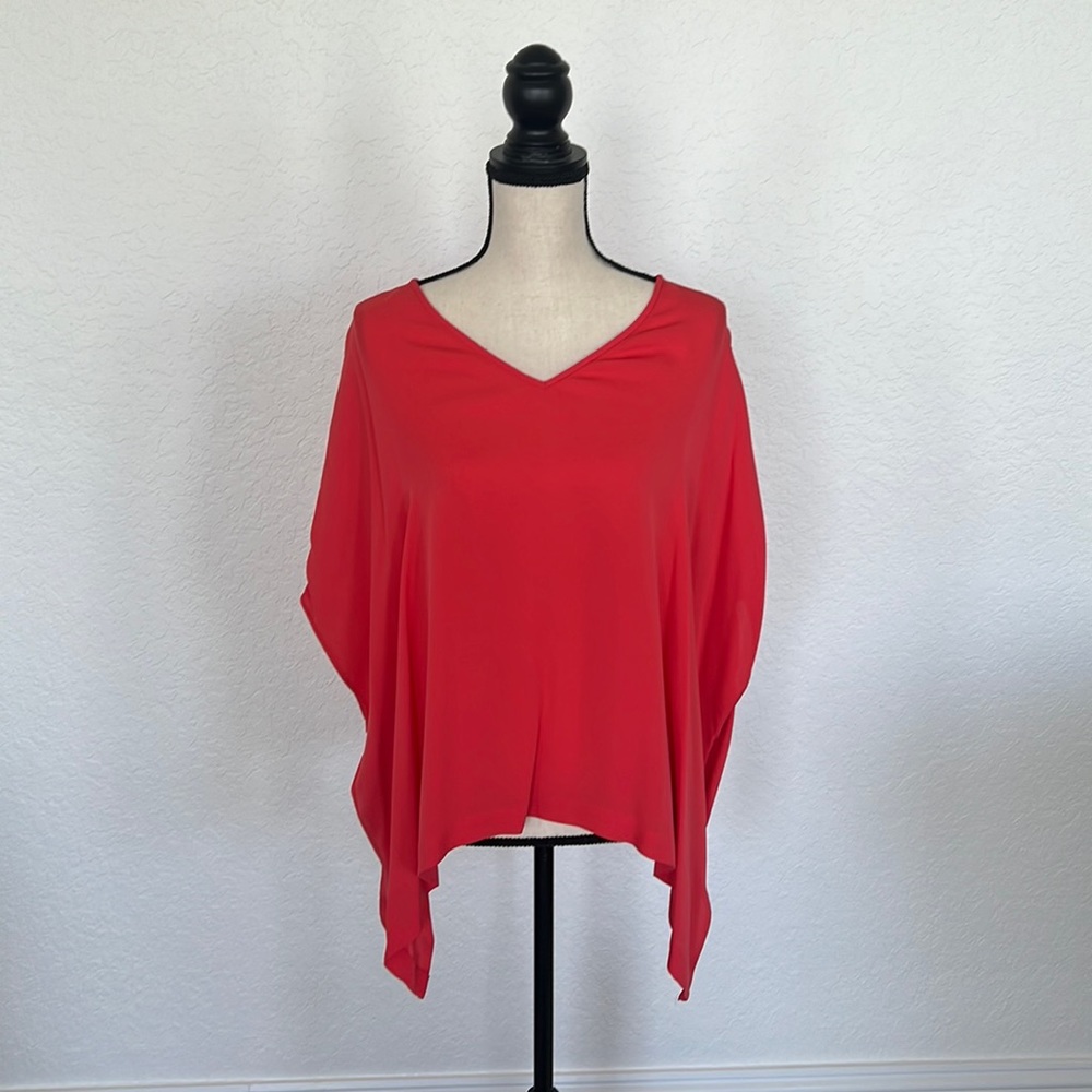 Diane Von Furstenberg Coral Pink Blouse Size Small